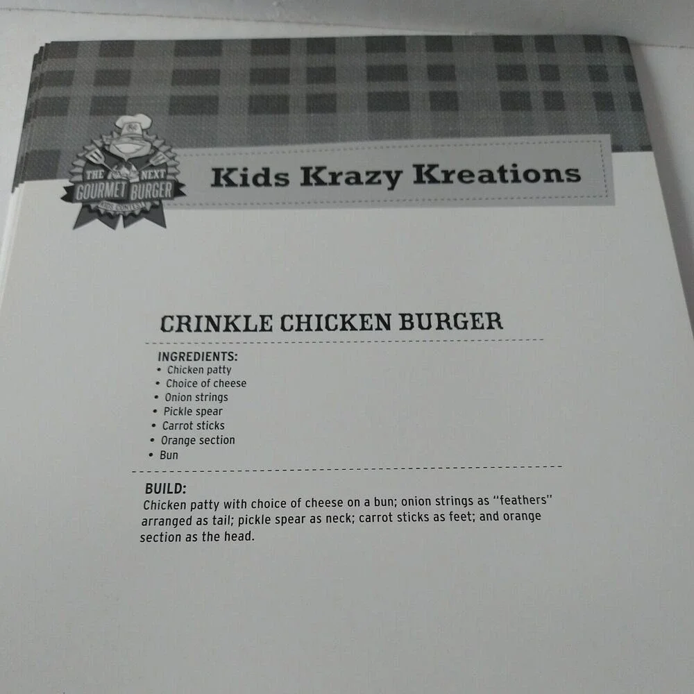 Red Robin Kids Cookbook – 50 Gourmet Burger Creations‎ (2007 Spiral‑Bound)